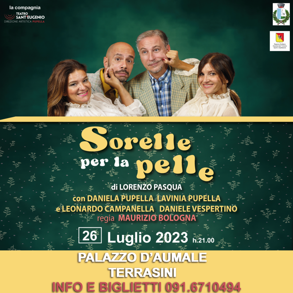 Prosegue la tournée del teatro Sant’Eugenio: dal 25 al 30 luglio tre spettacoli tra Terrasini e Mondello